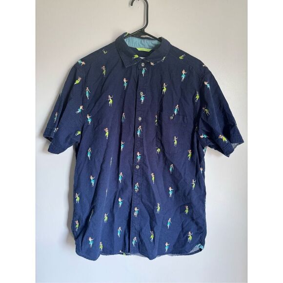 Tommy Bahama men’s hula cotton button Hawaiian party shirt sz M islander resort - Picture 2 of 6